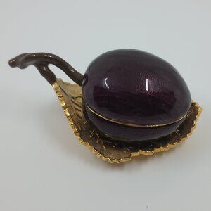 Vintage Edger Berebi Limited Edition Plum Trinket Box.